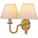 Adala 2 Light 16 inch Brushed Brass Wall Sconce Wall Light
