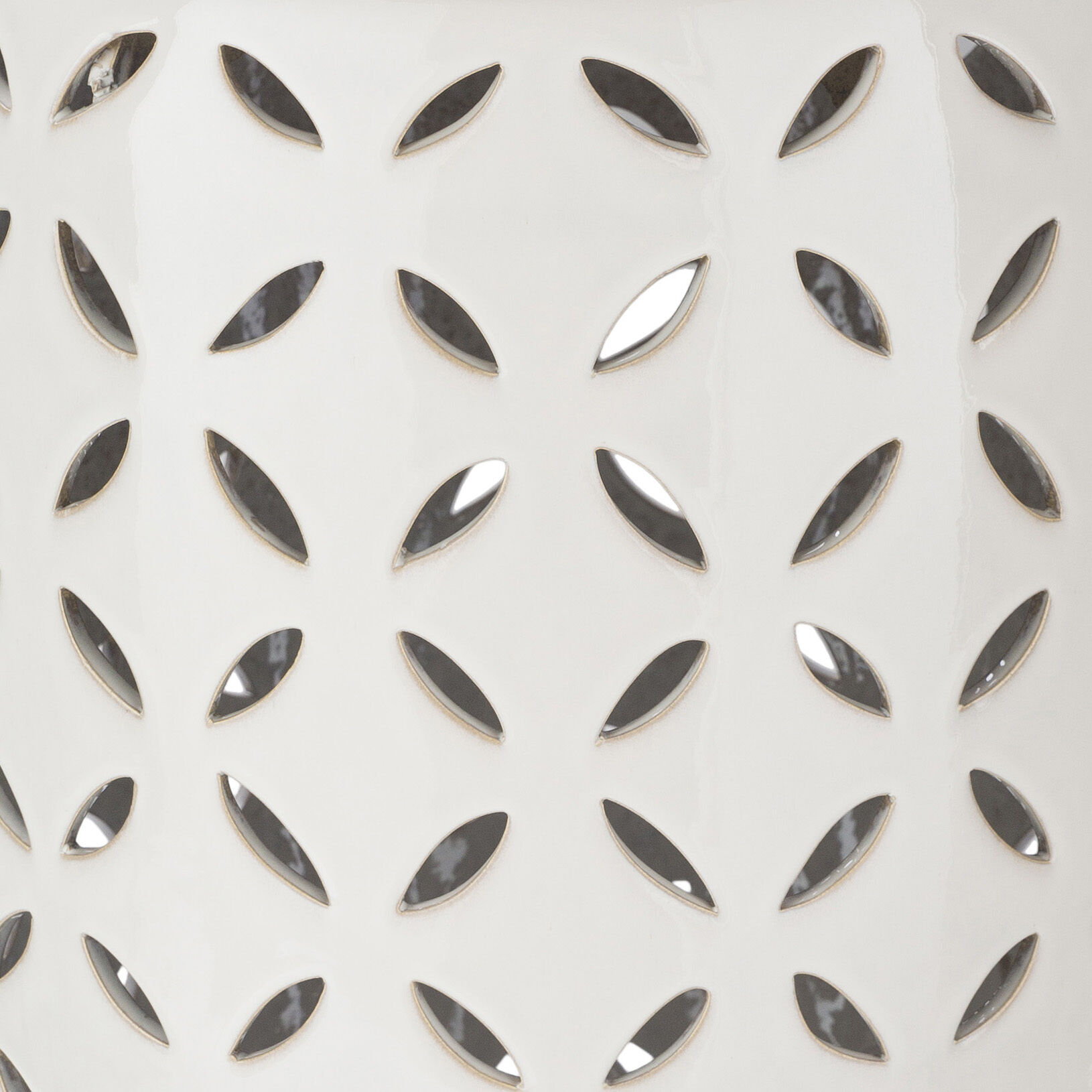 Chantilly 17.7 inch Off-White Outdoor Garden Stool, Medium