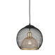 Gibraltar 1 Light 11.88 inch Black/Gold Pendant Ceiling Light in Black and Gold
