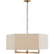 Oxford 6 Light 32 inch Antique Brass Chandelier Ceiling Light