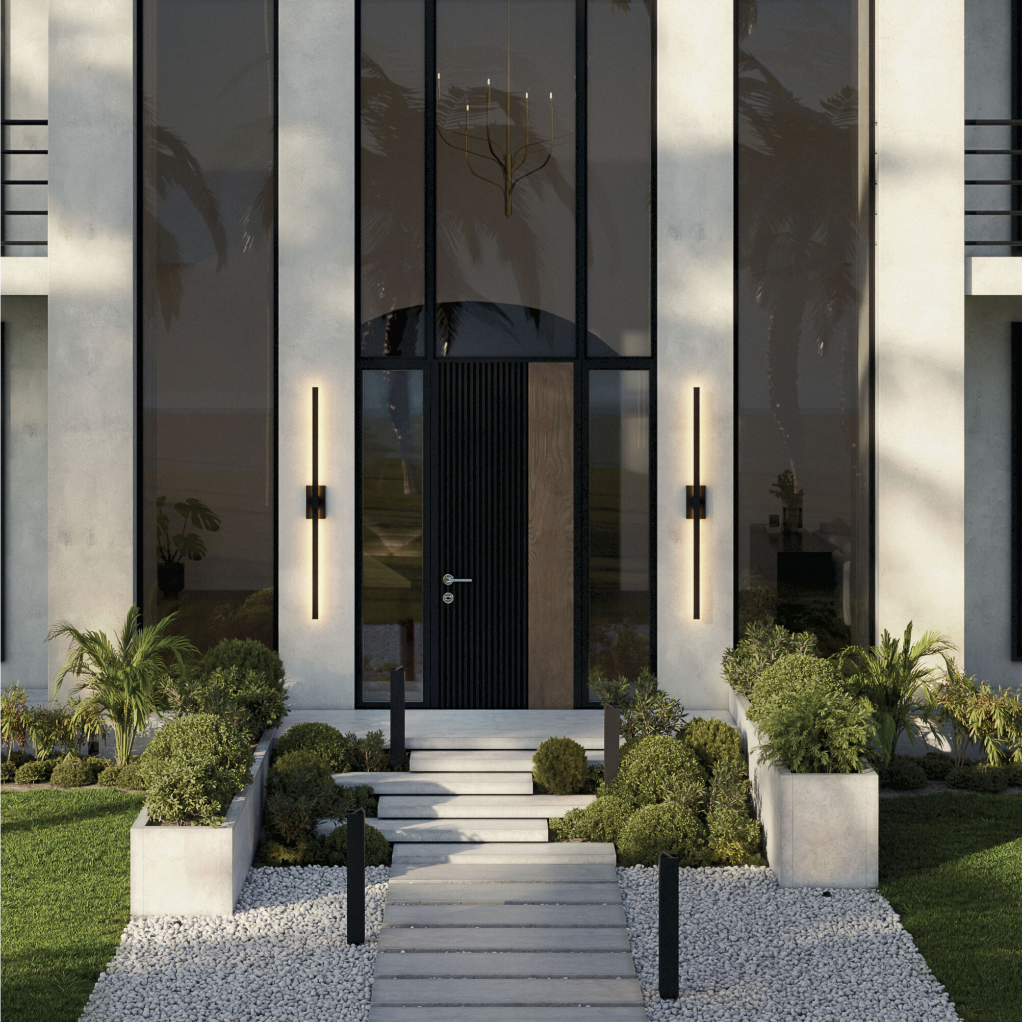 Nocar LED 60 inch Textured Black Outdoor Wall Light