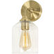 William 1 Light 5.5 inch Satin Brass Wall Sconce Wall Light