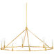 Josephine 8 Light 42 inch Vintage Gold Leaf Chandelier Ceiling Light