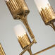 Sawgrass 6 Light 33 inch Gold Leaf Chandelier Ceiling Light