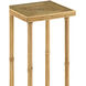 Silang 23.75 X 9.75 inch Natural Rattan and Clear Drinks Table