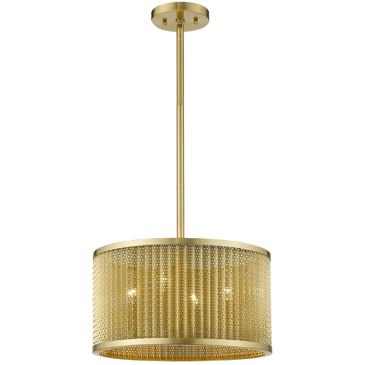 Basetti 4 Light 15 inch Gold Convertible Pendant Ceiling Light