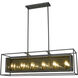 Infinity 12 Light 44 inch Misty Charcoal Linear Chandelier Ceiling Light