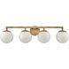 Gillian 4 Light 32 inch Natural Brass Vanity Light Wall Light