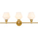 Rochester 3 Light 28 inch Brass Wall sconce Wall Light