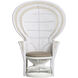 Emanuelle White and Natural and Linho Sand Accent Chair