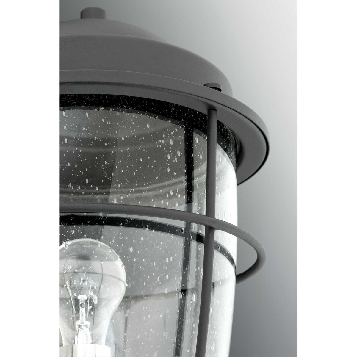 Holcombe 1 Light 11 inch Textured Black Outdoor Hanging Lantern