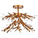 Priscilla 4 Light 19 inch Gold Leaf Flush Mount Ceiling Light