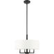 Meridian 4 Light 18 inch Black Pendant Chandelier Ceiling Light