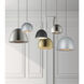 Palla LED 19.75 inch Satin Nickel and Black Single Pendant Ceiling Light in Black and Satin Nickel