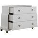 Pearl Ivory White and Satin Brass Chest