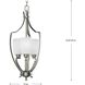 Anna 3 Light 12 inch Brushed Nickel Foyer Pendant Ceiling Light