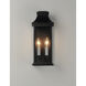 Vicksburg 2 Light 16.25 inch Black Outdoor Wall Mount