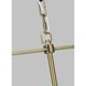 Hadley 5 Light 49 inch Time Worn Brass Linear Chandelier Ceiling Light