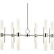 Riven LED Polished Nickel Chandelier Ceiling Light