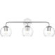 Genesis 3 Light 28 inch Chrome Bath Sconce Wall Light