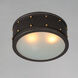 Trestle 2 Light 13 inch Oil Rubbed Bronze/Antique Brass Flush Mount Ceiling Light