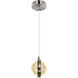 Salvador LED 4 inch Polished Nickel Mini Pendant Ceiling Light
