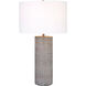Monolith 29 inch 150.00 watt Frosted Pewter Gray and Antique Brass Table Lamp Portable Light