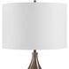 Jereko 23.5 inch 150 watt Rubbed Bronze and Travertine and Antique Brass, Table Lamp Portable Light