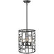 Amoret 3 Light 13 inch Matte Black Convertible Pendant Ceiling Light