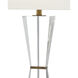 Laelia 34 inch 150 watt Clear and Antique Brass Table Lamp Portable Light