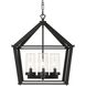 Evanston 4 Light 20 inch Matte Black Indoor Outdoor Pendant Ceiling Light