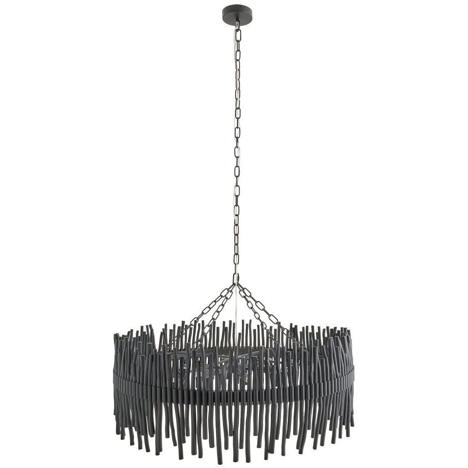 Adele 6 Light 40 inch Black Stained Chandelier Ceiling Light