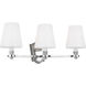 AH by Alexa Hampton Paisley 3 Light 23.38 inch Polished Nickel Vanity Light Wall Light
