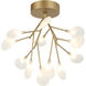 Hydrangea Bloom 12 Light 20 inch Gold Flush Mount Ceiling Light