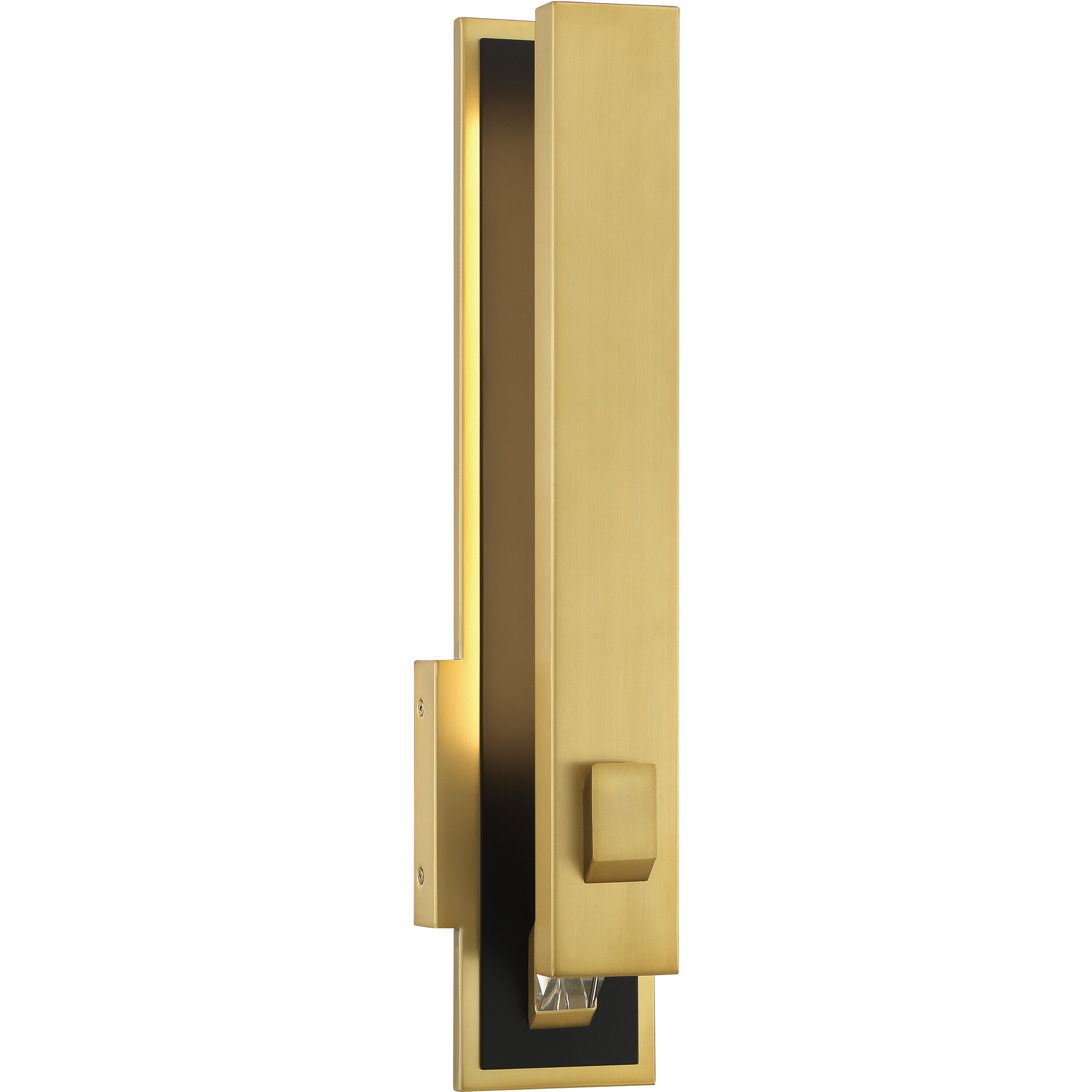 Sauvity LED 5 inch Soft Brass and Coal Wall Sconce Wall Light