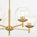 Lyon 5 Light 27 inch Aged Brass Chandelier Ceiling Light