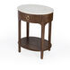 Ellen Marble Nightstand in Medium Brown