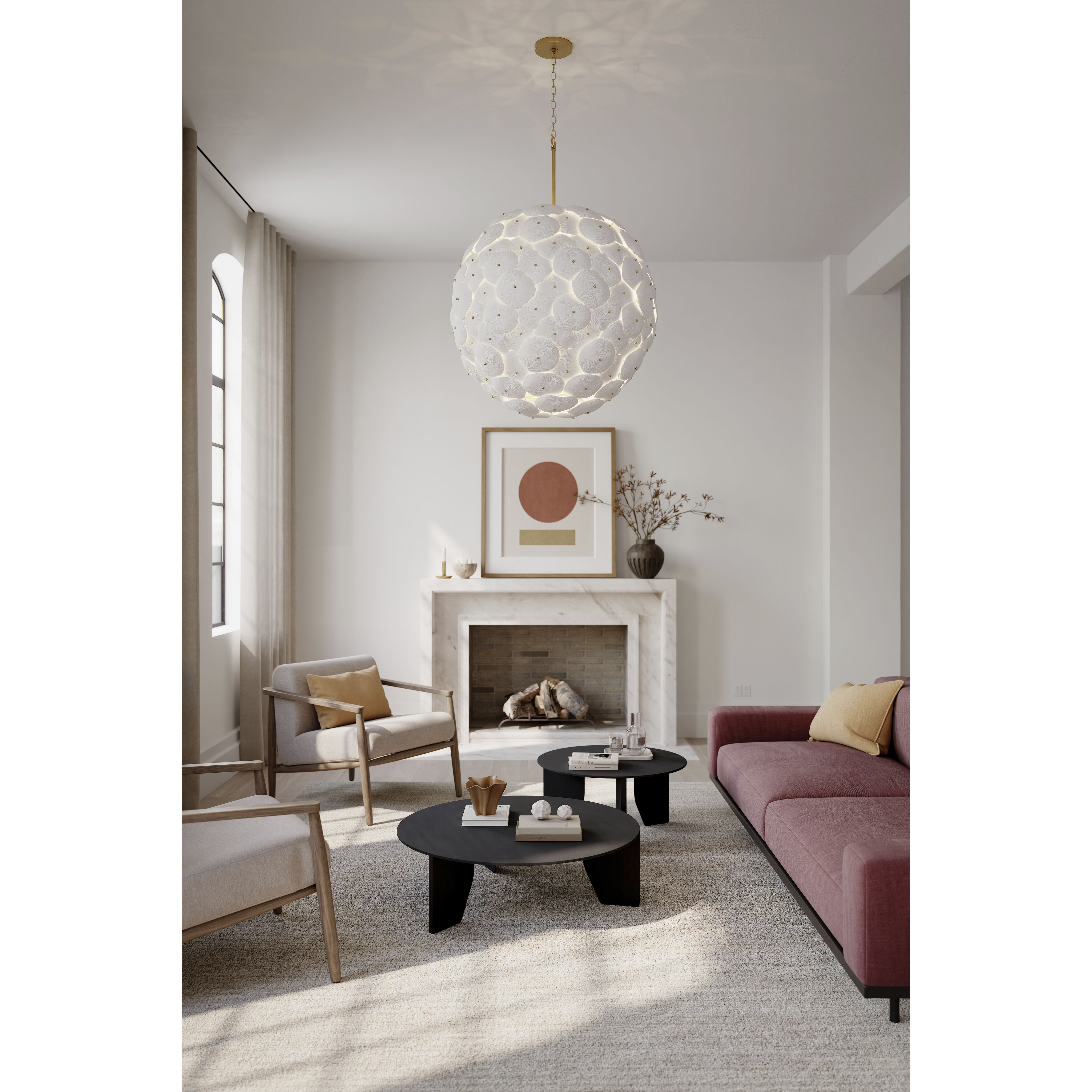 Coastlyn 9 Light 36.75 inch Legacy Brass Pendant Ceiling Light