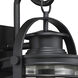 Booker 1 Light 18 inch Mystic Black Wall Lantern