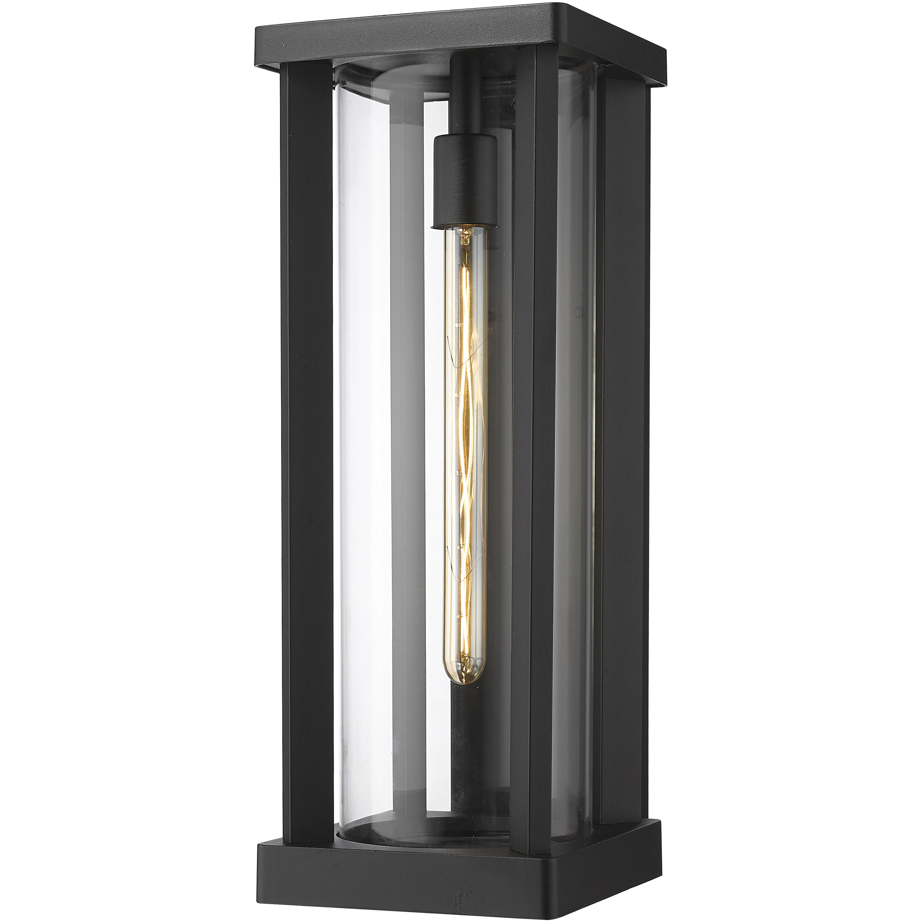 Glenwood 1 Light 20.25 inch Black Outdoor Wall Light