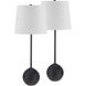 Bangor 27 inch 60.00 watt Matte Black Table Lamps Portable Light, Set of 2