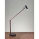 Crane 21 inch 5.00 watt Walnut Wood and Black Desk Lamp Portable Light, ADS360