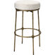Asteria 31 inch Antique Brass and Ivory Bar Stool, Inline