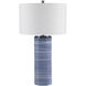 Montauk 29 inch 150 watt Striped White and Indigo Table Lamp Portable Light