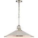 Danique 1 Light 24 inch Polished Nickel with Sunbleached Oak Pendant Ceiling Light