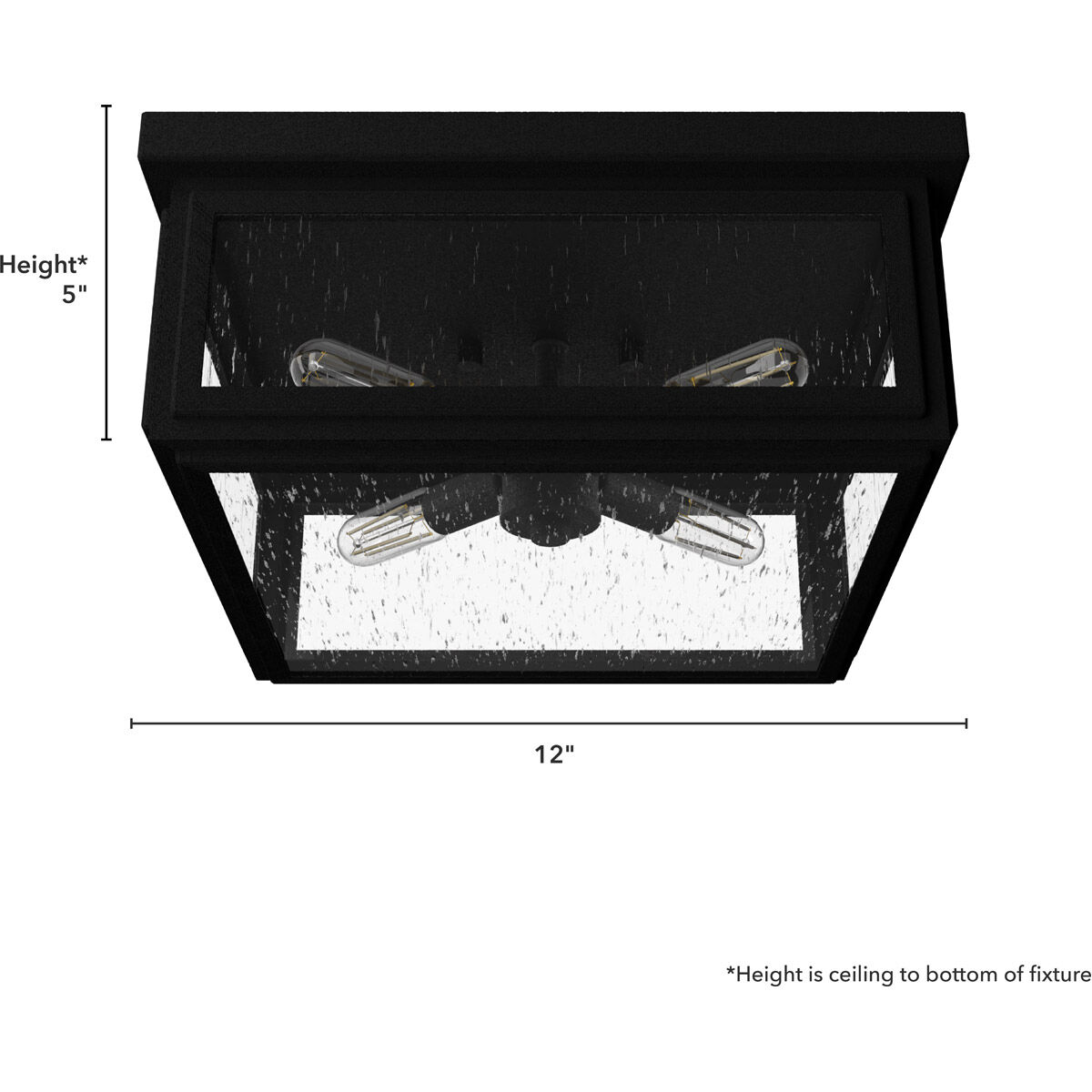 Felippe 4 Light 12 inch Natural Iron Flush Mount Ceiling Light