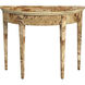 Hampton Demilune Light Burl 36" Console Table in Light Brown