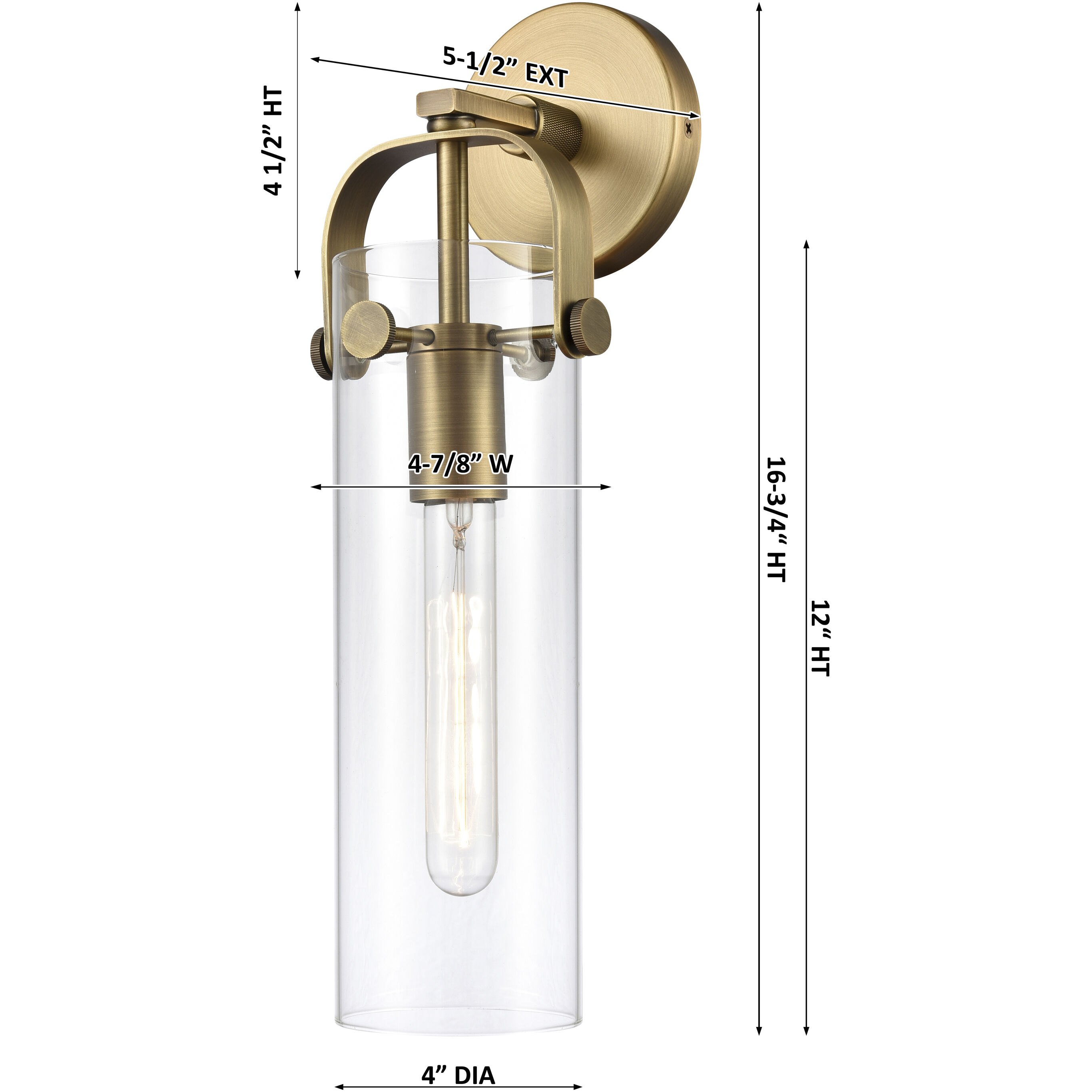 Downtown Urban Pilaster Armed Sconce Wall Light in Satin Nickel, Matte White