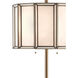 Daze 63 inch 60 watt Antique Brass/White Floor Lamp Portable Light