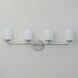 Durham 4 Light 32.5 inch Satin Nickel Bath Vanity Wall Light